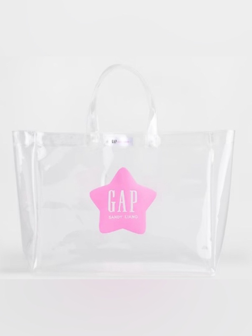 GAP Clear Tote with Pink Star Logo